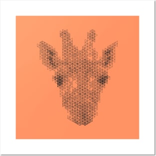 Kumiko Giraffe Animal Portrait Posters and Art